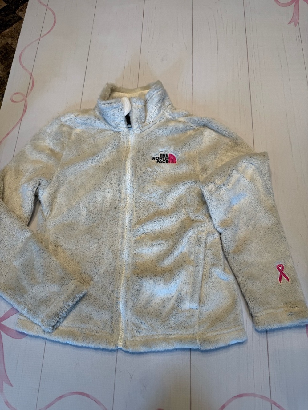 The North Face Osito Fleece Jacket (breast Cancer Ribbon) Size Girls S (7/8)